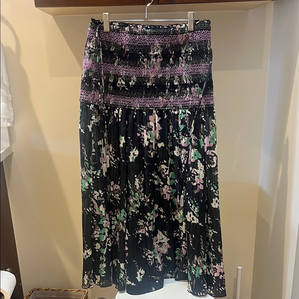 Floral Black and Purple Women's Skirt